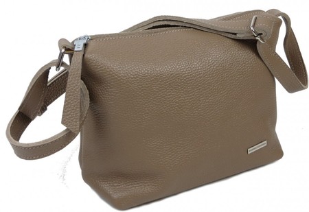 Плече жіноча шкіряна сумка на поясі borsacomoda beige 810.035 купити недорого в Ти Купи