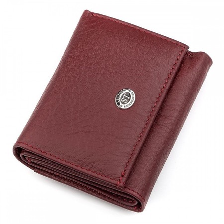 Жіночий шкіряний гаманець ST Leather 18324 (ST440) Бордовий купити недорого в Ти Купи