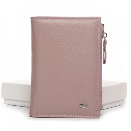 Женский кожаный кошелек Classik DR. BOND WN-23-8 pink-purple купить недорого в Ты Купи