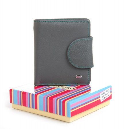 Женский кожаный кошелек Rainbow DR. BOND WRS-415-1 gray купить недорого в Ты Купи