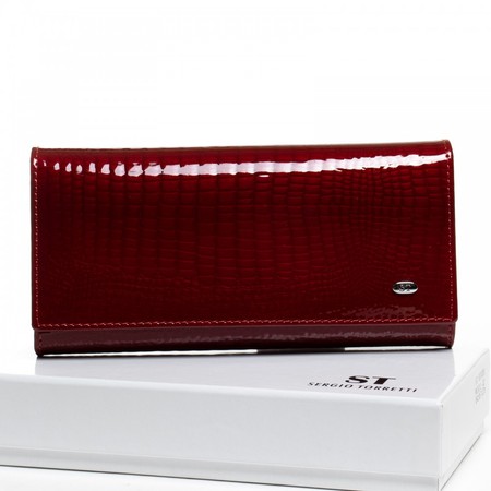 Кожаный женский кошелек LR SERGIO TORRETTI W501-2 red купить недорого в Ты Купи