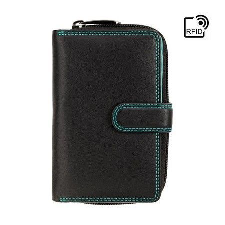 Жіночий шкіряний гаманець Visconti R13 Carmelo c RFID (Black / Rhumba) купити недорого в Ти Купи