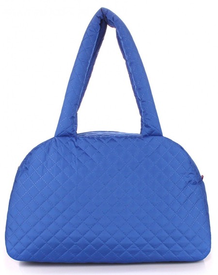 Стьобана синя сумка-саквояж Poolparty купити недорого в Ти Купи