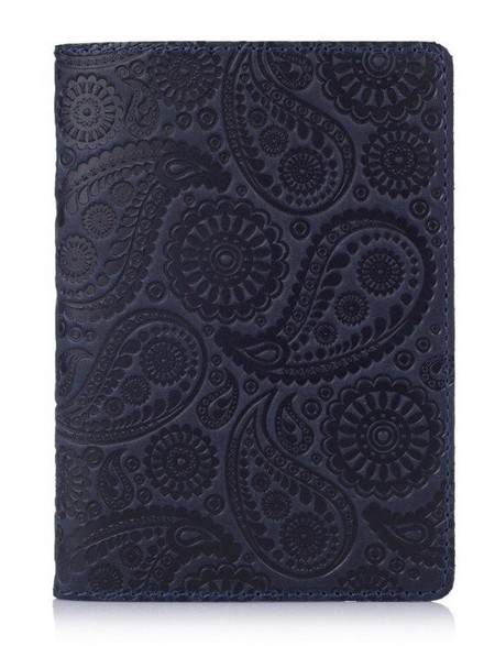 Шкіряна обкладинка на паспорт HiArt PC-01 Buta Art синя Синій купити недорого в Ти Купи