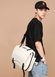 Текстильная кремовая сумка-рюкзак Y-Master x-022wh
