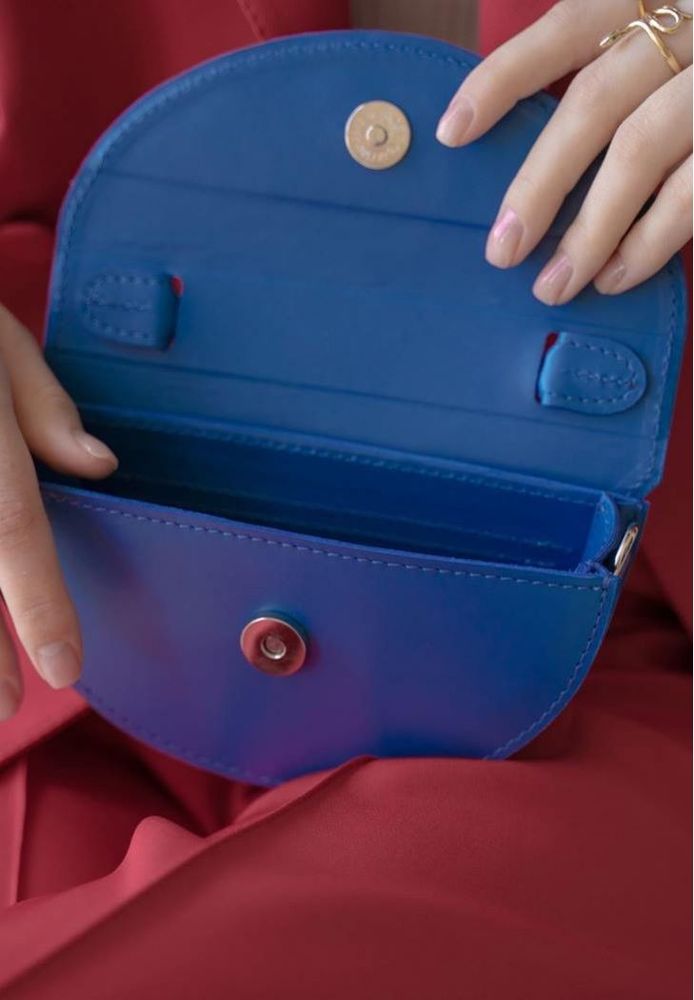 Женская кожаная мини-сумка Сhris micro ярко - синяя TW-CHRIS-MI-BLUE купить недорого в Ты Купи