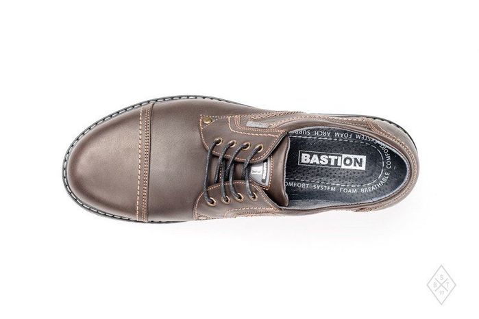 43 - Кожаные коричневые туфли Bastion 009к купить недорого в Ты Купи