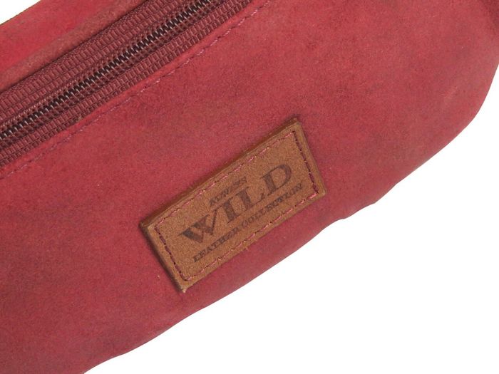 Женская поясная сумка из кожи Always Wild WB-01-18562 красная купить недорого в Ты Купи