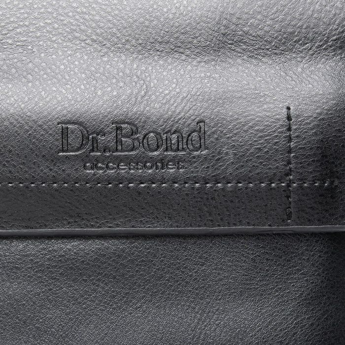 Чоловіча сумка через плече зі шкірозамінника DR. BOND GL 206-0 black купити недорого в Ти Купи
