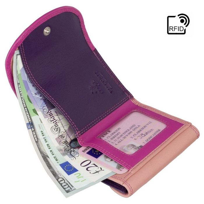 Шкіряний жіночий гаманець Visconti RB126 Zanzibar (Berry Multi) купити недорого в Ти Купи