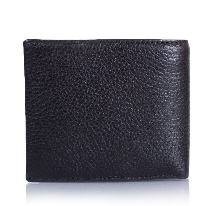 Мужской кожаный черный бумажник DESISAN SHI727-01-2FL купить недорого в Ты Купи