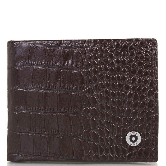 Шкіряний чоловічий гаманець з затиском для купюр Karya SHI0945-10KR купити недорого в Ти Купи