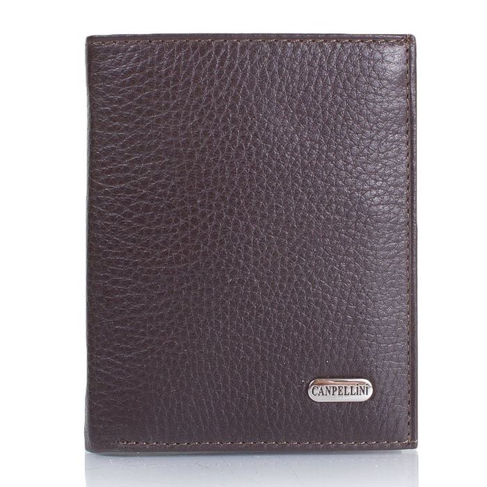 Чоловічий коричневий шкіряний гаманець CANPELLINI SHI1101-14 купити недорого в Ти Купи