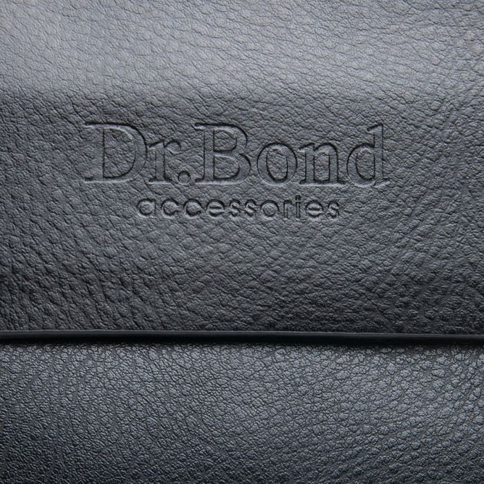 Чоловіча сумка через плече зі шкірозамінника DR. BOND GL 316-2 black купити недорого в Ти Купи