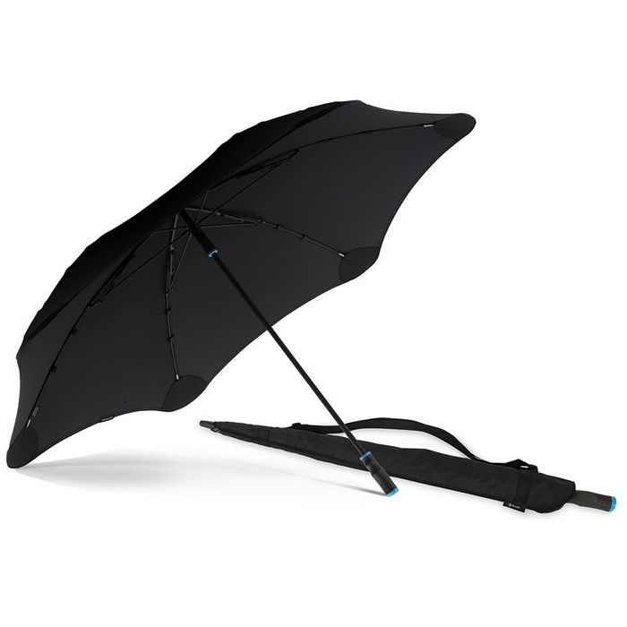 Зонт-трость женский противоштормовой механический BLUNT Bl-Sport-black-blue купить недорого в Ты Купи