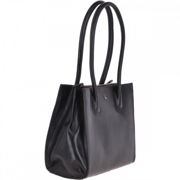 Женская кожаная сумка Ashwood V26 Black (Черный) купить недорого в Ты Купи