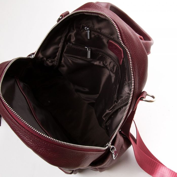 Жіноча шкіряна сумка рюкзака Алекс Рай 26-8905-9 L-вин-червоний купити недорого в Ти Купи