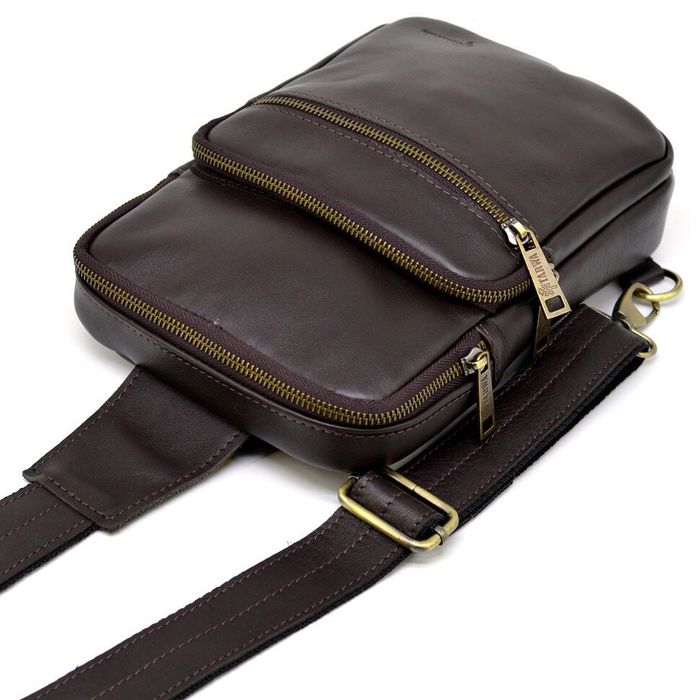 Кожаная коричневая сумка-рюкзак TARWA gc-0904-3md купить недорого в Ты Купи