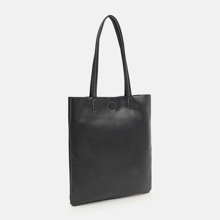 Женская кожаная сумка Borsa Leather K16609D-black купить недорого в Ты Купи