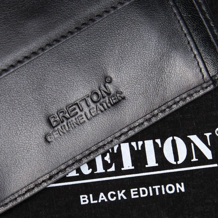 Чоловік шкіряний гаманець BRETTON M3722 black купити недорого в Ти Купи