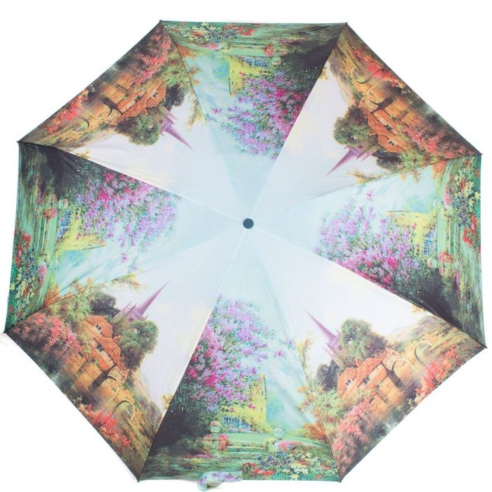 Женский зеленый стильный зонт автомат с рисунком ZEST купить недорого в Ты Купи