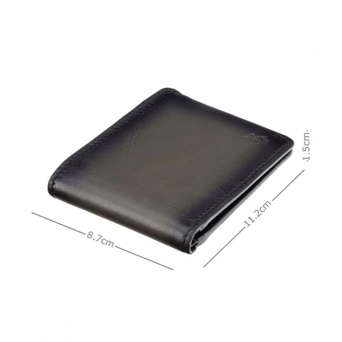 Vesconti MT90 VESPA (Smoke Grey Burnish) Чоловічий шкіряний гаманець купити недорого в Ти Купи