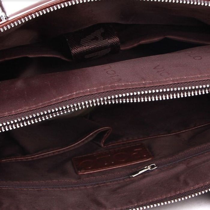 Чоловіча коричнева ділова сумка Polo 6604-4 купити недорого в Ти Купи