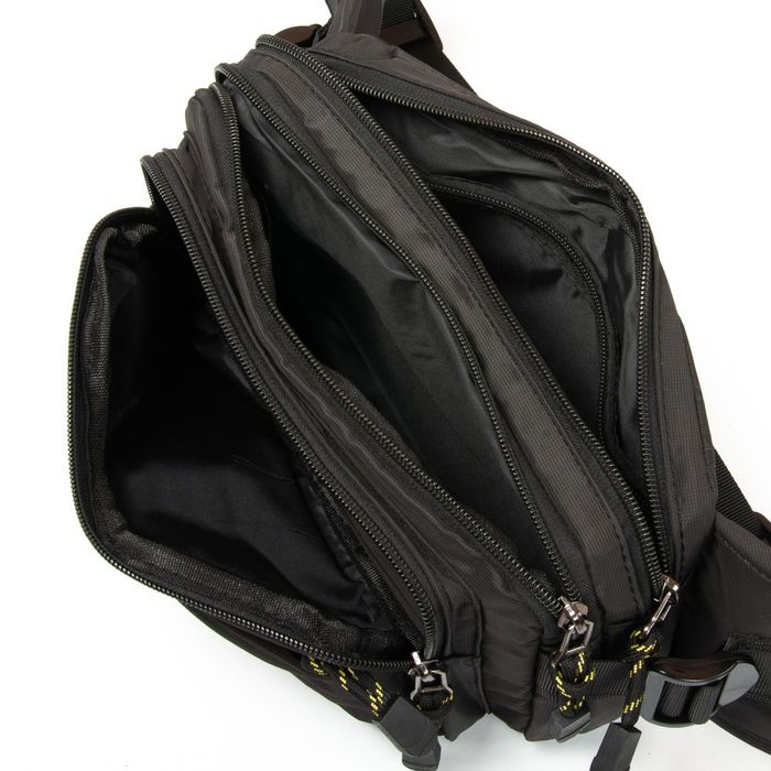 Мужская сумка на пояс Lanpad 63737 black купить недорого в Ты Купи