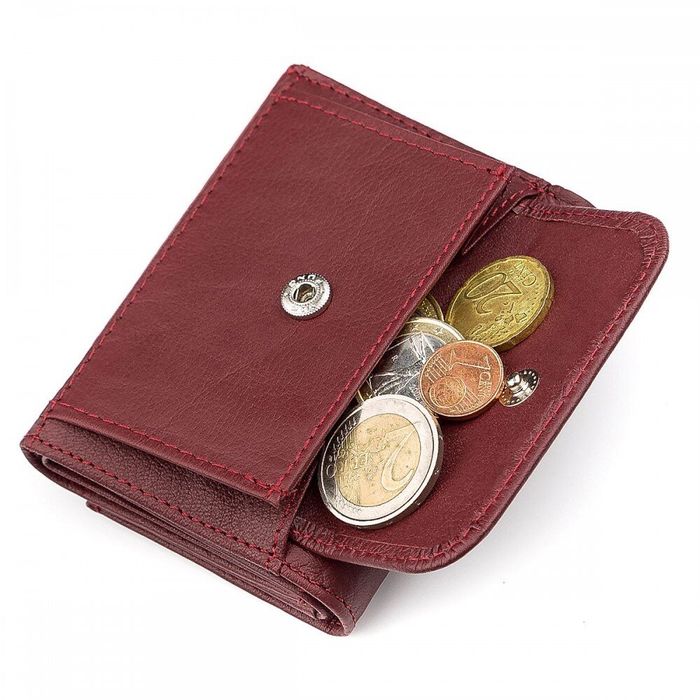Жіночий шкіряний гаманець ST Leather 18324 (ST440) Бордовий купити недорого в Ти Купи
