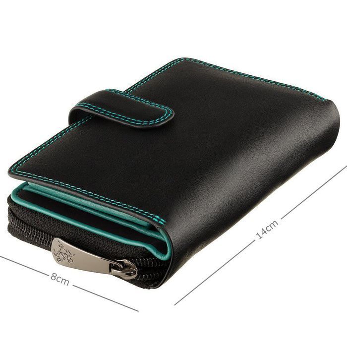 Жіночий шкіряний гаманець Visconti R13 Carmelo c RFID (Black / Rhumba) купити недорого в Ти Купи