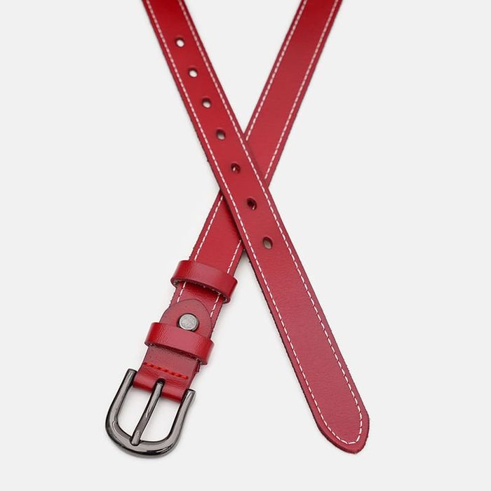Жіночий ремінь шкіряний Borsa Leather CV1ZK-007r-red купити недорого в Ти Купи