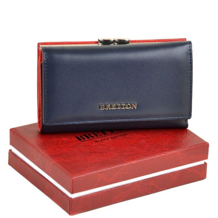 Шкіряний гаманець Color Bretton W5520 navi купити недорого в Ти Купи