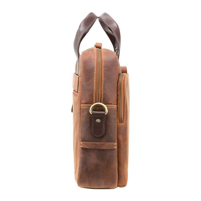 Мужская кожаная коричневая сумка Visconti TC84 Hugo (Tan Merlin) купить недорого в Ты Купи
