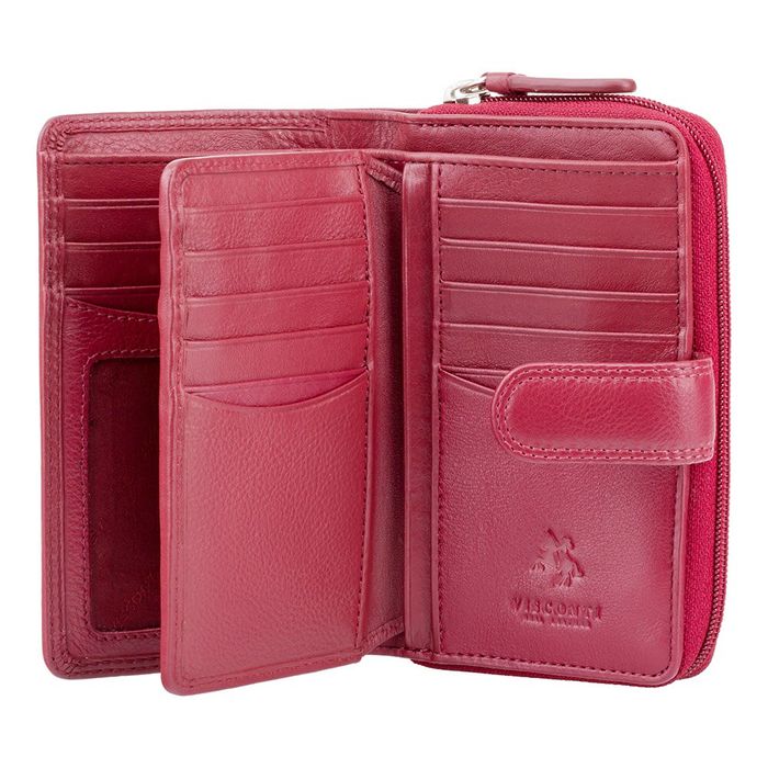 Жіночий гаманець Visconti MADAME HT-33 з натуральної шкіри червоний купити недорого в Ти Купи