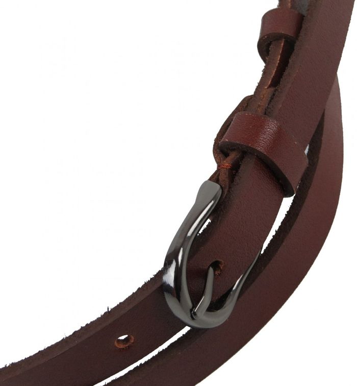 Женский кожаный ремень Skipper 1411-15 коричневый купить недорого в Ты Купи