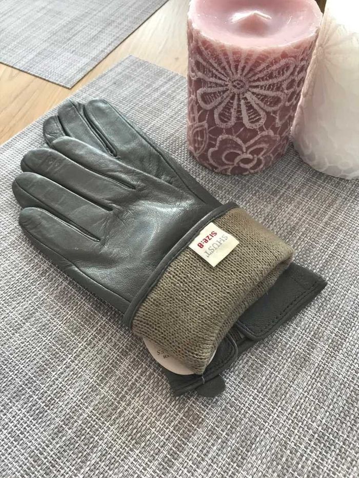Женские кожаные перчатки Shust Gloves серые 375s2 M купить недорого в Ты Купи