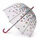 Женский механический прозрачный зонт-трость Fulton Birdcage-2 L042 - Raining Butterflies