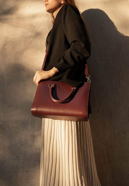 Жіноча шкіряна сумка фантазійні бордові Краст Твіфенції-MARS купити недорого в Ти Купи