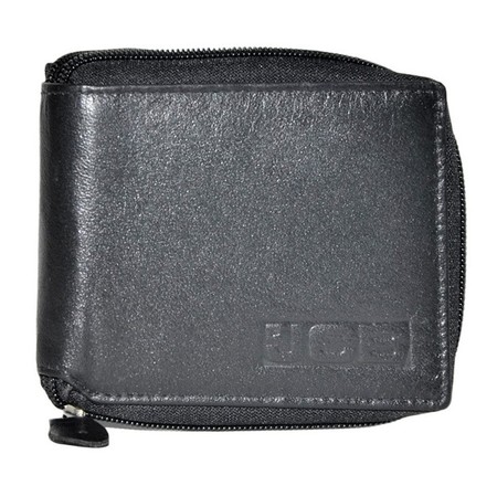 Чоловічий шкіряний гаманець JCB NC38 Black (Чорний) купити недорого в Ти Купи
