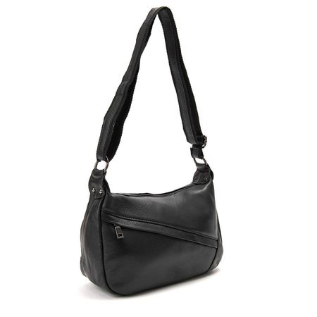 Женская черная сумка через плечо из натуральной кожи Riche NM20-W2021A купить недорого в Ты Купи