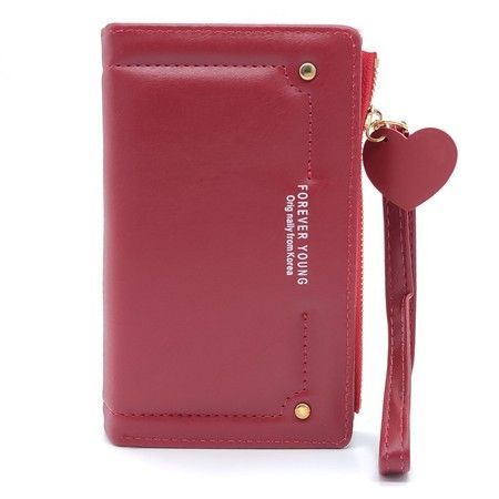 Женский красный кошелек из экокожи FM-0204red купить недорого в Ты Купи