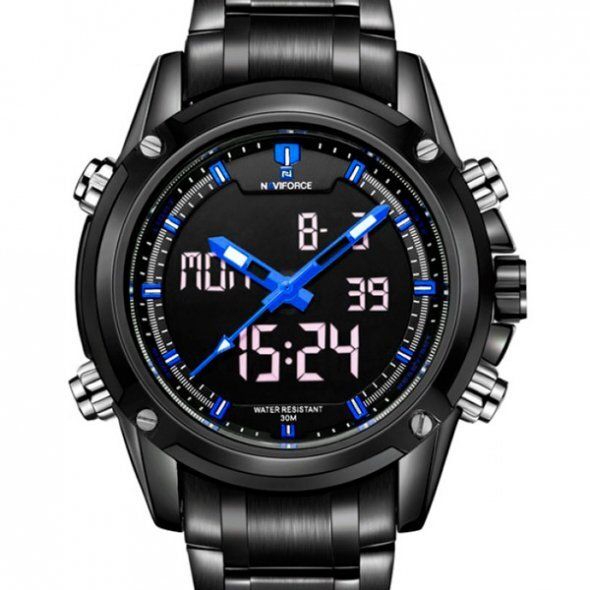 Чоловічий наручний спортивний годинник Naviforce Aero Blue (1299) купити недорого в Ти Купи