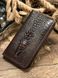 Мужской тёмно-коричневый кошелёк из натуральной кожи Vintage 20235