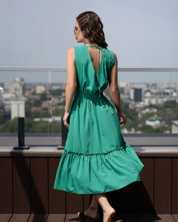 Сукня ISSA PLUS 14096 3XL зелений купити недорого в Ти Купи