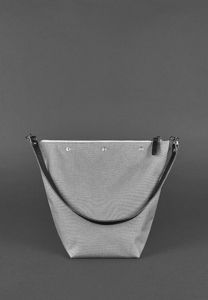Шкіряна плетена жіноча сумка BlankNote Пазл чорна Krast BN-BAG-32-G купити недорого в Ти Купи