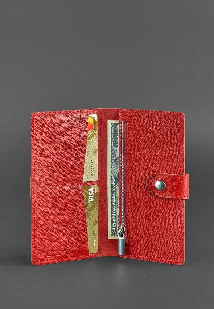 Шкіряний жіночий гаманець BlankNote bn-pm-3-1-red купити недорого в Ти Купи