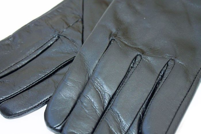Зимові жіночі чорні рукавички з натуральної шкіри купити недорого в Ти Купи