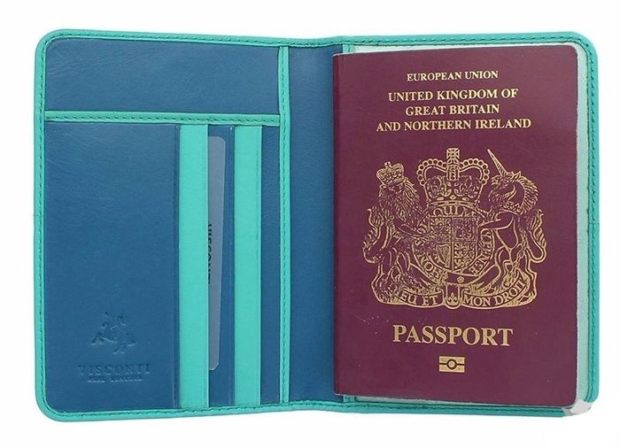 Обкладинка на паспорт Visconti RHODES RD-93 AQ / TL купити недорого в Ти Купи