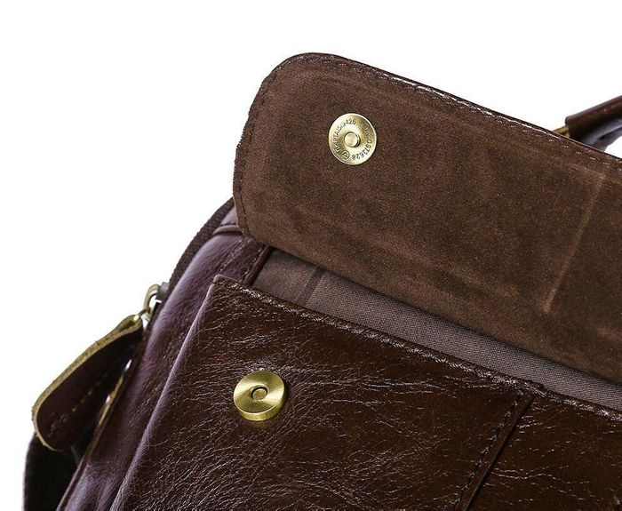 Чоловіча горизонтальна шкіряна сумка через плече Vintage 20027 Коричневий купити недорого в Ти Купи