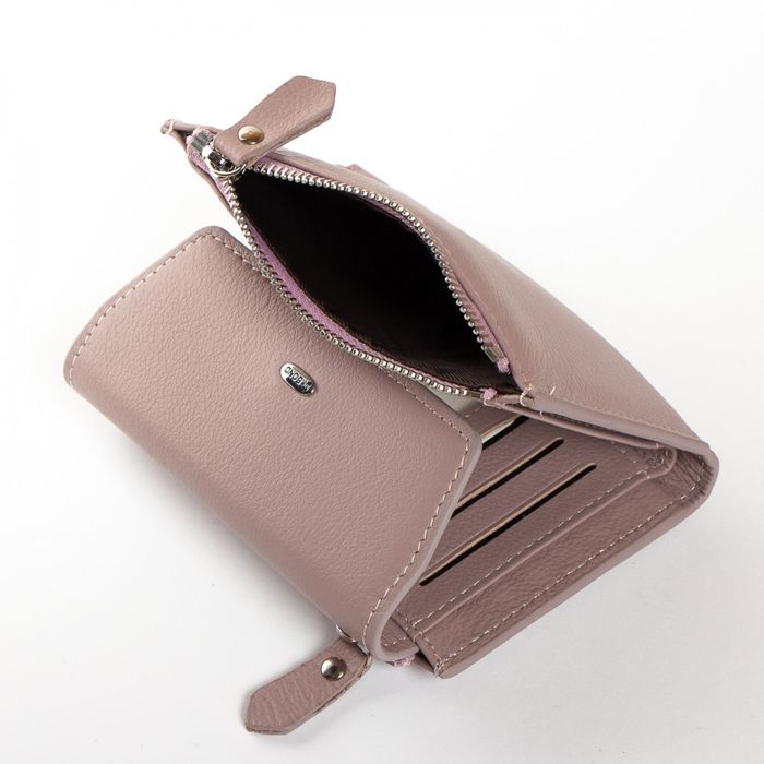 Женский кожаный кошелек Classik DR. BOND WN-23-12 pink-purple купить недорого в Ты Купи